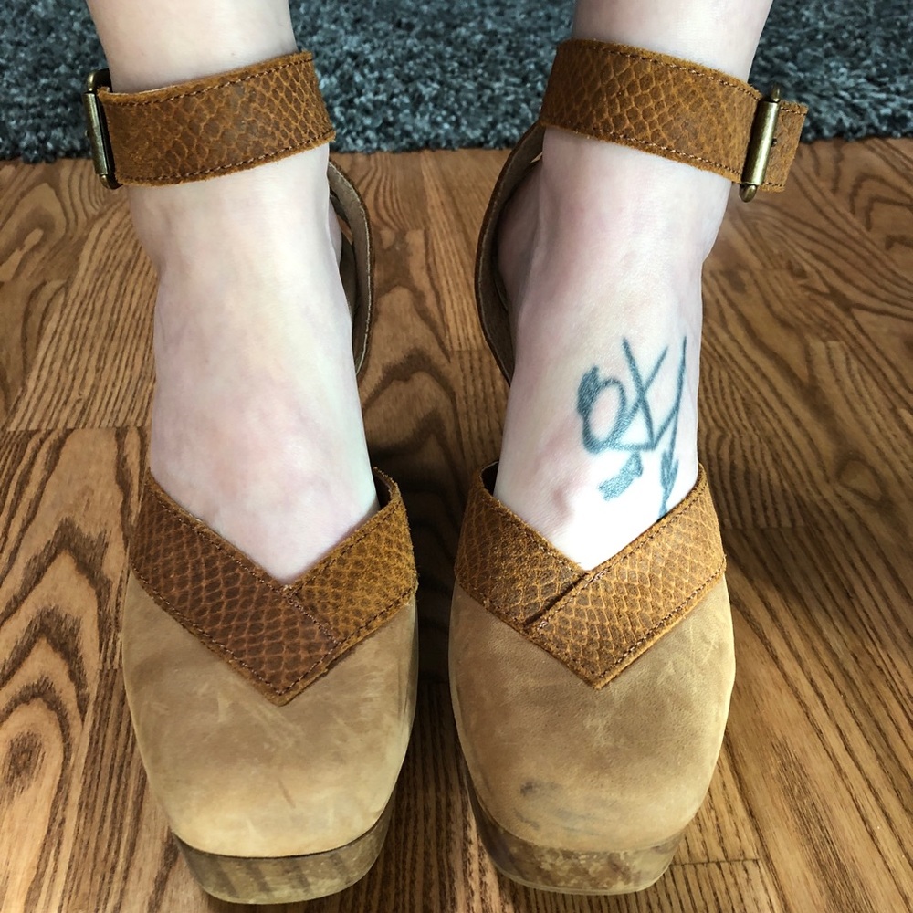 Free People tan clogs (size 38 or 7.5)